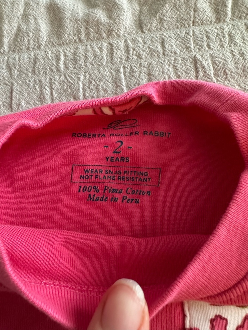 Roberta Roller Rabbit Monkey Pajama Set - Picture 4 of 6